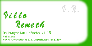 villo nemeth business card